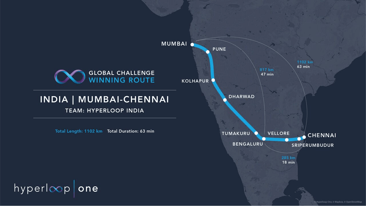 Two Hyperloop Routes Look To Address India’s Overburdened Transport Networks