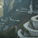 Beautiful and scary 99 Bending Road in Tianmen Mountain- Zhangjiajie, China
