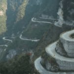 Beautiful and scary 99 Bending Road in Tianmen Mountain- Zhangjiajie, China