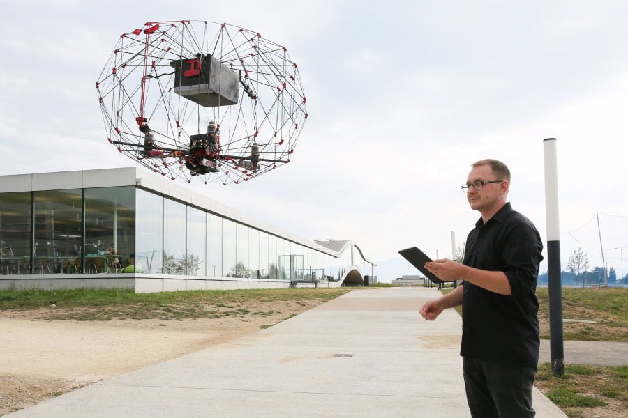 A drone for last-centimeter delivery