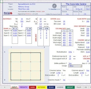 Excel Sheet to Design Flat Slab According to Eurocode