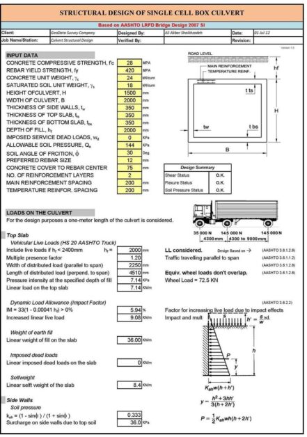 crack width calculation spreadsheet