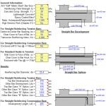 Reinforcing Bar Development and Splice Length Spreadsheet