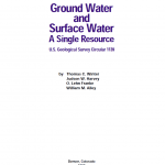 Ground Water and Surface Water A Single Resource