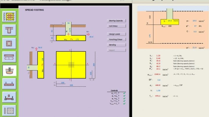 RC Element Analysis and Design Program