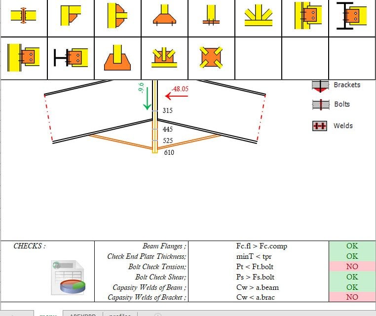 Steel Connection Design Spreadsheet