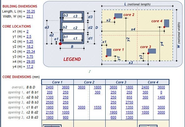 Core Wall Design Spreadsheets to Eurocode 2