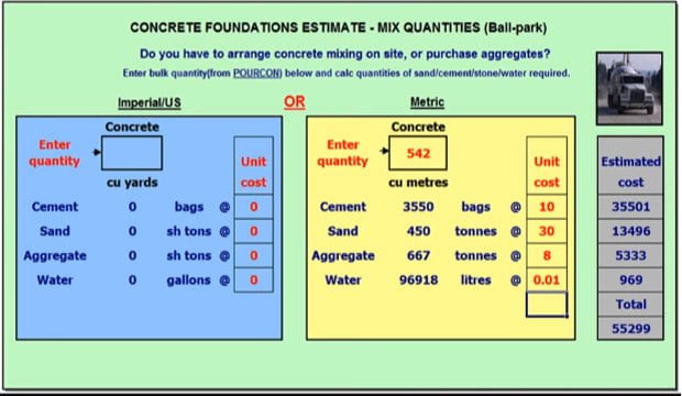 Concrete Mix Design EXCEL Calculator Concrete Mix Design EXCEL Calculator