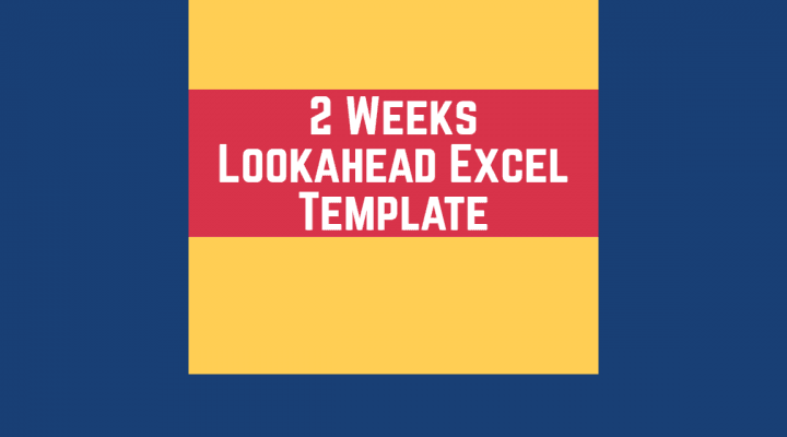 2 Weeks Lookahead Excel Template