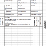 Soil Boring Log Excel Template