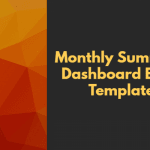 Monthly Summary Dashboard Excel Template