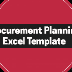 Procurement Planning Excel Template