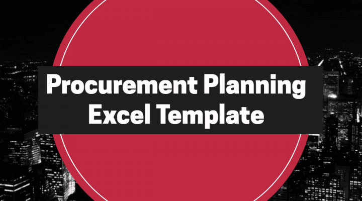 Procurement Planning Excel Template