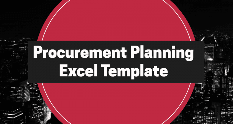 Procurement Planning Excel Template