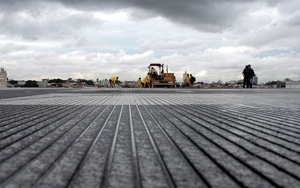 What type of pavement is used for airports runway?