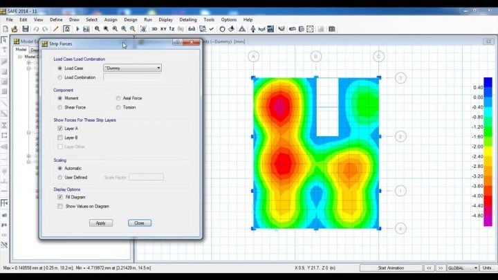 CSI SAFE Analysis , Design and detailing of Slab