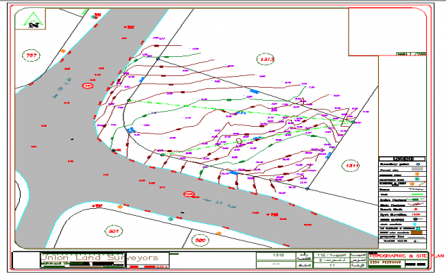 Contour plan dwg template