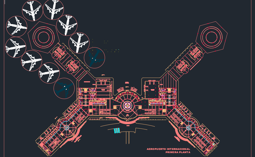 Airport Architectural Free Drawings