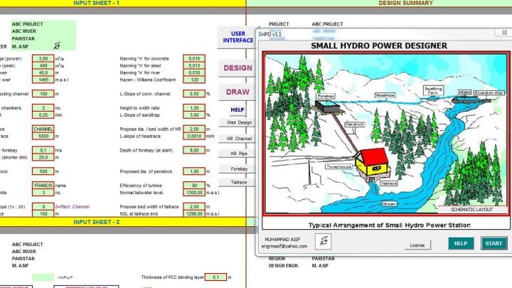 SMALL HYDRO POWER DESIGNER  v1.1