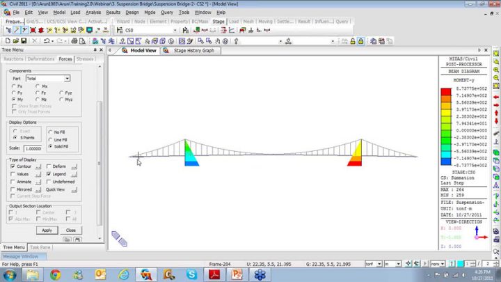 Suspension Bridge Design – Midas Civil Training