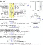 Wind loading analysis sheet