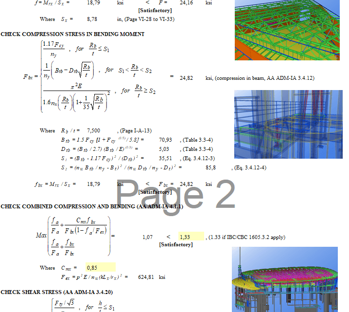 Aluminium design capacity spreadsheet