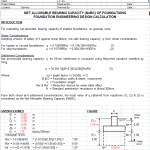 Bearning Capacity for 2006 International Building Code spreadsheet