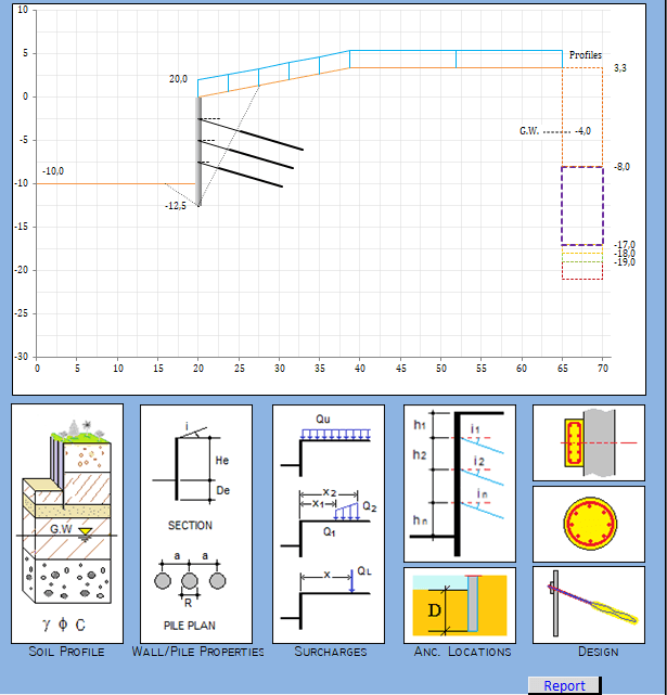 Bored Piles Wall and Ground Anchors spreadsheet