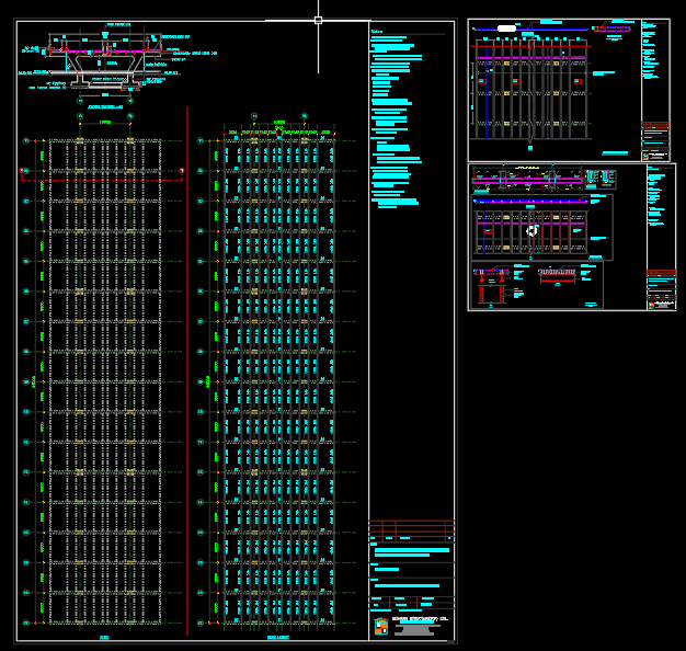 Bridge Cross Section and Beam Layout Free DWG
