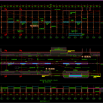 Bridge Floor Plan and cross section Detail Free DWG