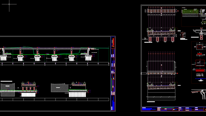 Bridge superstructure and foundations details free dwg