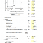 Design of cantiliver retaining wall spreadsheet