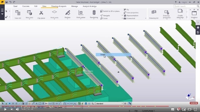 Foot Bridge Modelling in TEKLA STRUCTURES