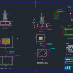 Foundation and Base connections details Free Drawing