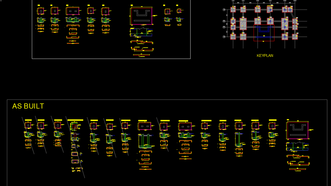 Foundation details template Free DWG