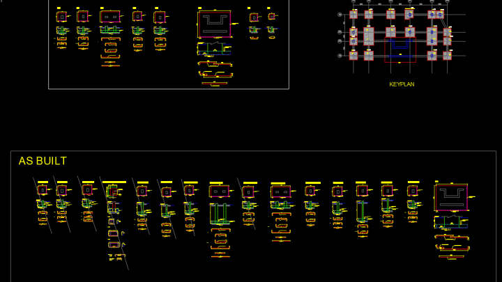 Foundation details template Free DWG