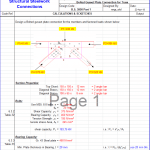 Gusset Plate Connection for Truss Spreadsheet