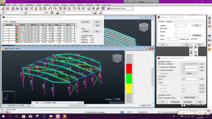 Industrial Shed Design In Robot Structural Analysis