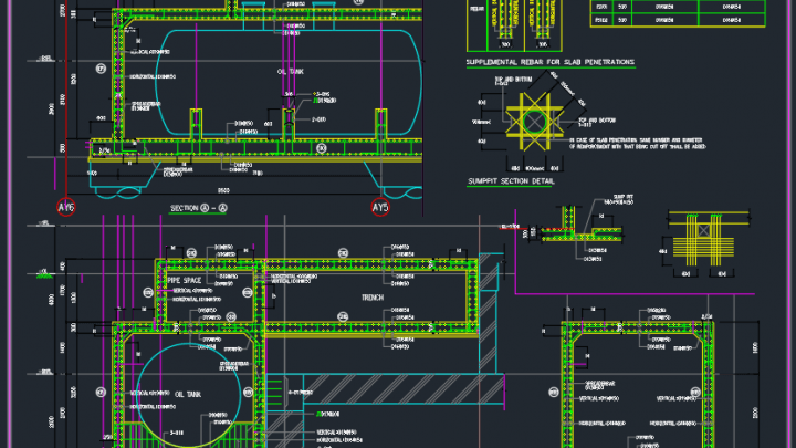 Oil Tank Reinforcement detail free drawing