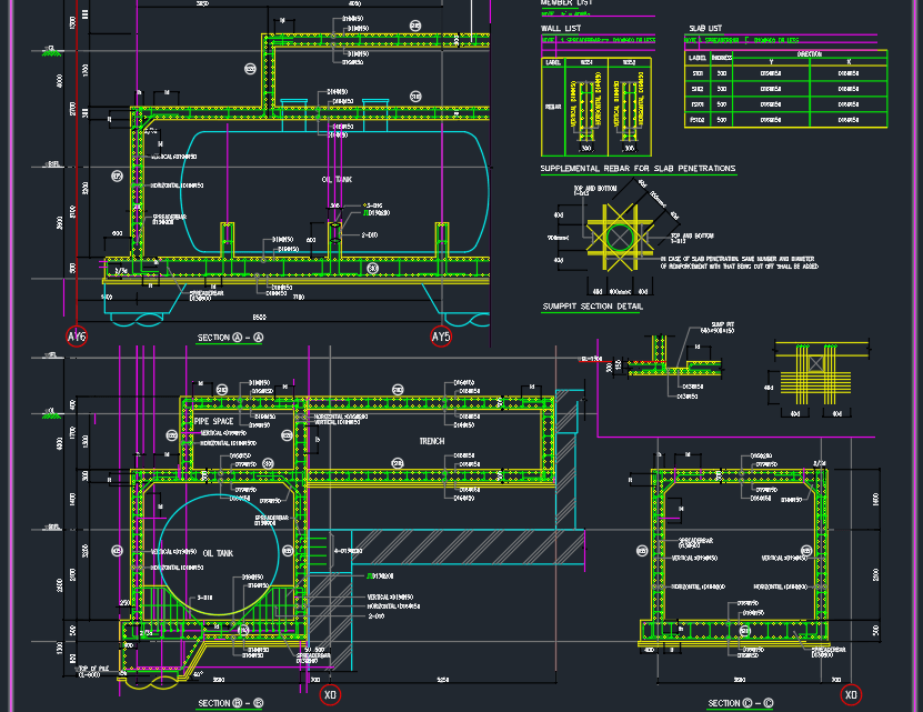 Oil Tank Reinforcement detail free drawing