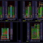 Podium framing elevation free drawing