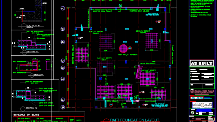 Raft Foundation Layout Free Drawing