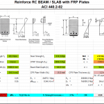 Reinforce RC beam and slab spreadsheet