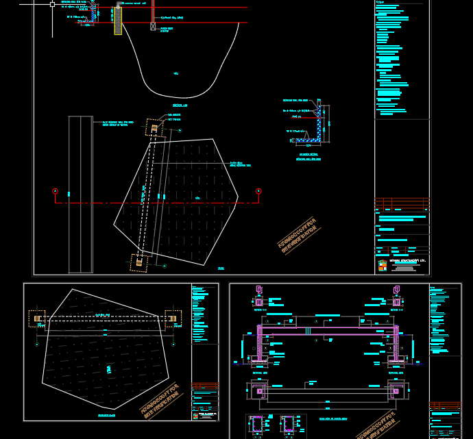 Retaining Wall and Well Details Free DWG