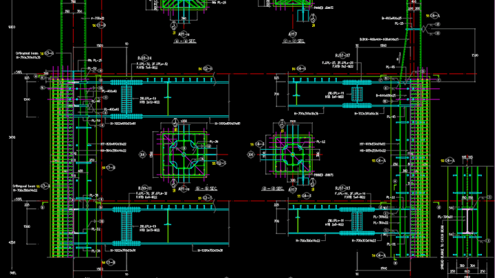 Steel Joint Details Free drawing