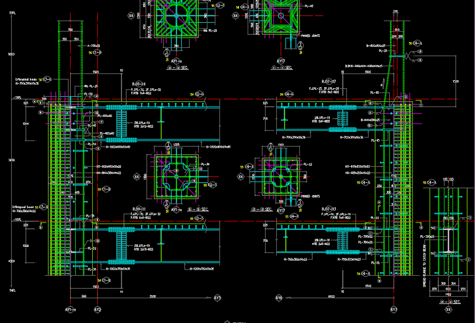 Steel Joint Details Free drawing