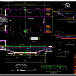 Stilling Bassin Layout and cross sections Free Drawing