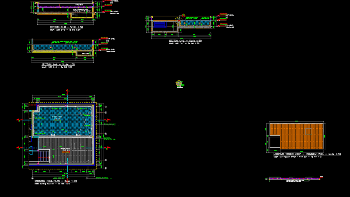 Swimming Pool Details free dwg