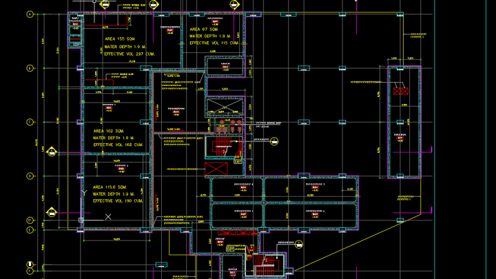 Tank Water Basement Free DWG