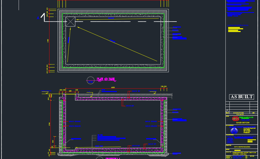 Underground Water Tank Free DWG